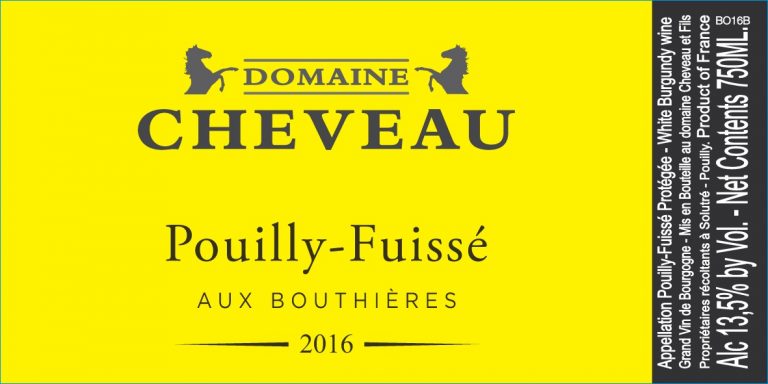  Pouilly Fuissé “Aux Bouthières”